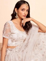 Off White Premium Net Lehenga Choli